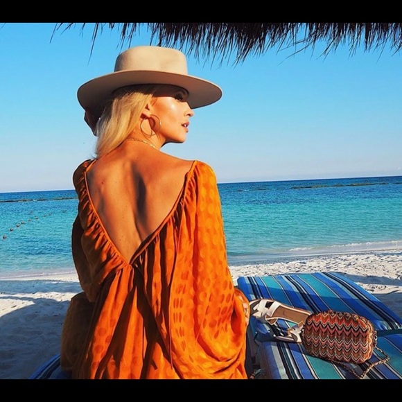 Wyeth Wool Felt Rancher Hat Adjustable Rib… - Picture 4 of 5